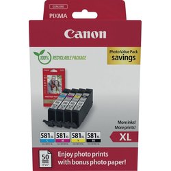 Tintenpatrone Canon CLI-581XL Multipack black/cyan/magenta/yellow, Photopapier