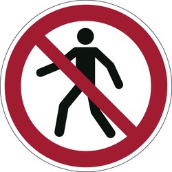 Kennzeichen Fußgänger verboten, rot