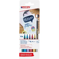 Pinselstift Metallic 6er-Set