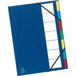 Ordnungsmappe Karton 250g A4 7-teilig blau