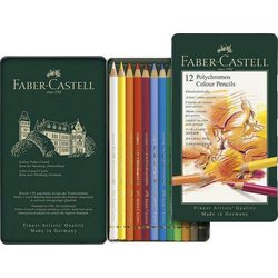 Künstler-Farbstift Faber Castell 110012 Polychromos 12St im Metalletui