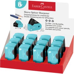 Doppelspitzdose Sleeve für Linkshänder türkis