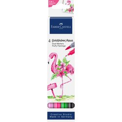 Aqua Dual Marker Fluffy Flamingo 4er