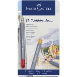 Aquarellfarbstift Faber Castell Goldfaber Metalletui 12St