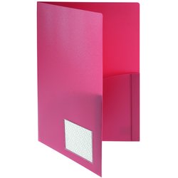 Broschürenmappe Foldersys 10008-80 A4 PP m.Klarsichttasche rot