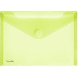 Sichttasche Foldersys 40102-64 PP A5quer mit Klettverschluss transluzent gelb