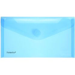 Sichttasche Foldersys 40103-44 PP LD mit Klettverschluss transluzent blau