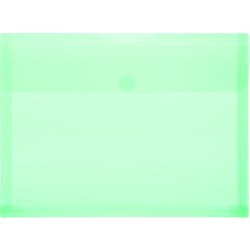 Umschlag PP A4 quer grün/transluzent 200my