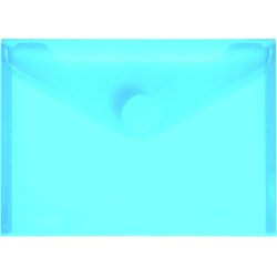 Sichttasche Foldersys 40116-44 PP A6quer mit Klettverschluss transluzent blau