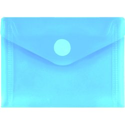 Sichttasche Foldersys 40117-44 PP A7quer mit Klettverschluss transluzent blau