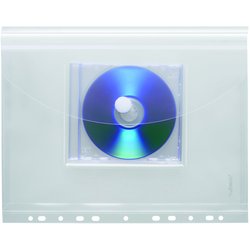 Umschlag Foldersys 40105-44 Dehnfalte mit Lochrand CD klar matt