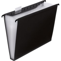 Hänge-Fächertasche Foldersys 70041-30 PP A4 12-tlg. schwarz