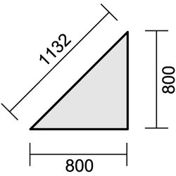 Verkettungsplatte Dreieck 90° Ahorn/weißalu