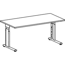 Schreibtisch B1800xT800mm grau/silber