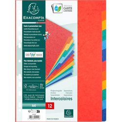 Register A4 Blanko mehrfarbig 12-tlg.