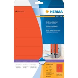 Ordneretiketten selbstklebend Special A4 schmal/kurz rot
