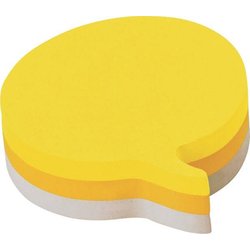 Haftnotizwürfel Sprechblasenform 70x70mm gelb ultragelb weiß 225Bl
