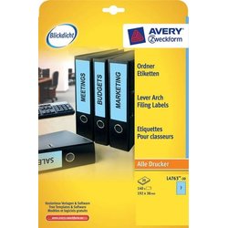 Rückenschildetiketten selbstklebend A4 schmal/kurz blau