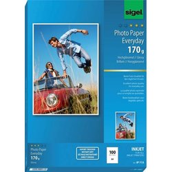 Fotopapier Sigel Everyday IP713 Inkjetpapier hochglänzend 170g A4 20Bl