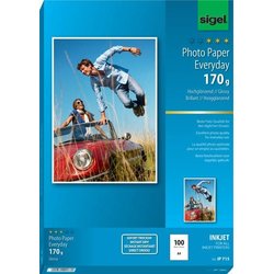 Fotopapier Sigel Everyday IP715 Inkjetpapier hochglänzend 170g A4 100Bl