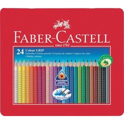 Farbstift Faber Castell 112423 ColourGrip 24St im Metalletui