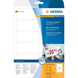 Movable-Etikett Herma 10010 A4 25Bl 88,9x46,6mm 300St uml. Rand weiß