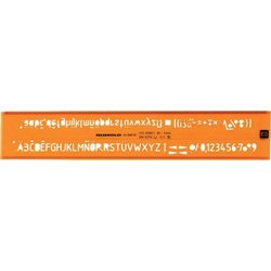 Schriftschablone Schrifthöhe 25 mm H Profil ISO 3098/1B DIN6776