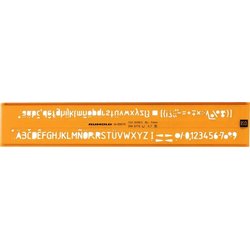 Schriftschablone Schrifthöhe 35 mm H Profil ISO 3098/1B DIN6776