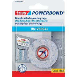 Powerbond-Universal Tesa 58565-00001 für leichte und flache Gegenstände 19mm/1,5m