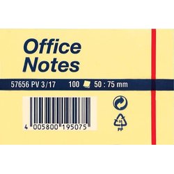 Haftnotiz Tesa 57656 Office Notes 50x75mm gelb 100Bl