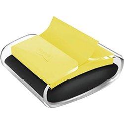 Z-Notes Spender Super Sticky schwarz inklusive90 gelbe Notizzettel