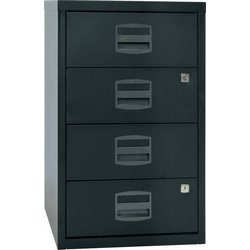 Büroschubladenschrank abschließbar 4 Materialschübe schwarz PFA4S433