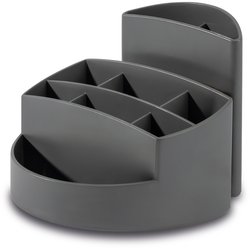 Schreibtisch-Köcher RONDO Karma 9 Fächer ökö-grau