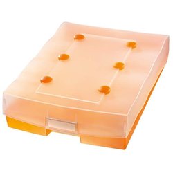 Karteibox HAN 9987-613 Croco Duo A8 orange-transluzent