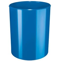 Design-Papierkorb 13 Liter, hochglänzend, blau
