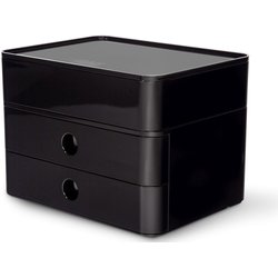 SMART-BOX PLUS ALLISON, jet black mit 2 Schubladen und Utensilienbox