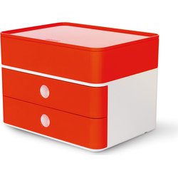 SMART-BOX PLUS ALLISON, cherry red mit 2 Schubladen und Utensilienbox