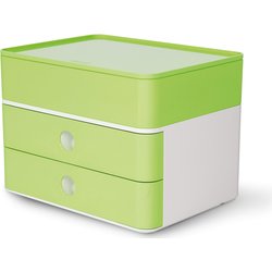 SMART-BOX PLUS ALLISON, lime green mit 2 Schubladen und Utensilienbox