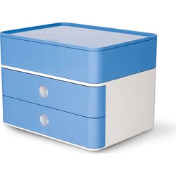 SMART-BOX PLUS ALLISON, sky blue mit 2 Schubladen und Utensilienbox