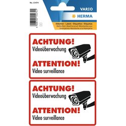Hinweisetikett Vario Videoüberwachung wetterfest