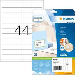 Etikett Premium A4 25Bl 483x254mm weiß matt 1100St