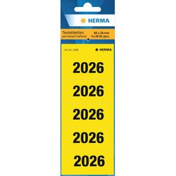 Jahreszahlen 2026 gelb für Ordner