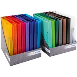 Ringbuch Sortiment A4 PP transluzent 25 mm sortiert