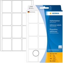 Haftetikett Herma 2440 12Bl 32x41mm 384St weiß