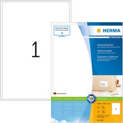 Premium-Etikett Herma 4252 A4 100Bl A4 100St uml. Rand weiß