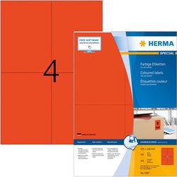 Color-Etikett Herma 4397 A4 100Bl 105x148mm 400St rot