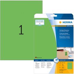 Color-Etikett Herma 4424 A4 20Bl 210x297mm 20St grün