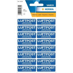 Hinweis-Etikett Luftpost 40x12,5mm blau