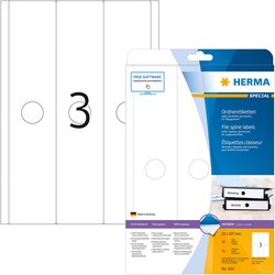 Ordner-Etikett Herma 5167 A4 25Bl 63x297mm 75St weiß (für Hängeordner breit)