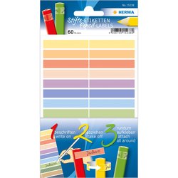 Stifteetiketten 10 x 46 mm farbig